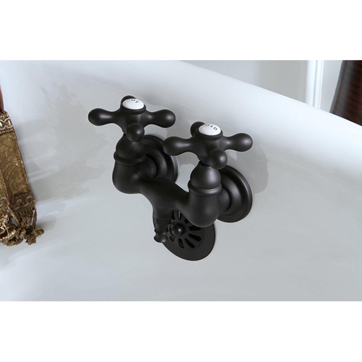 Vintage CC37T5 Two-Handle 2-Hole Tub Wall Mount Tub Faucet, Oil Rubbed Bronze
