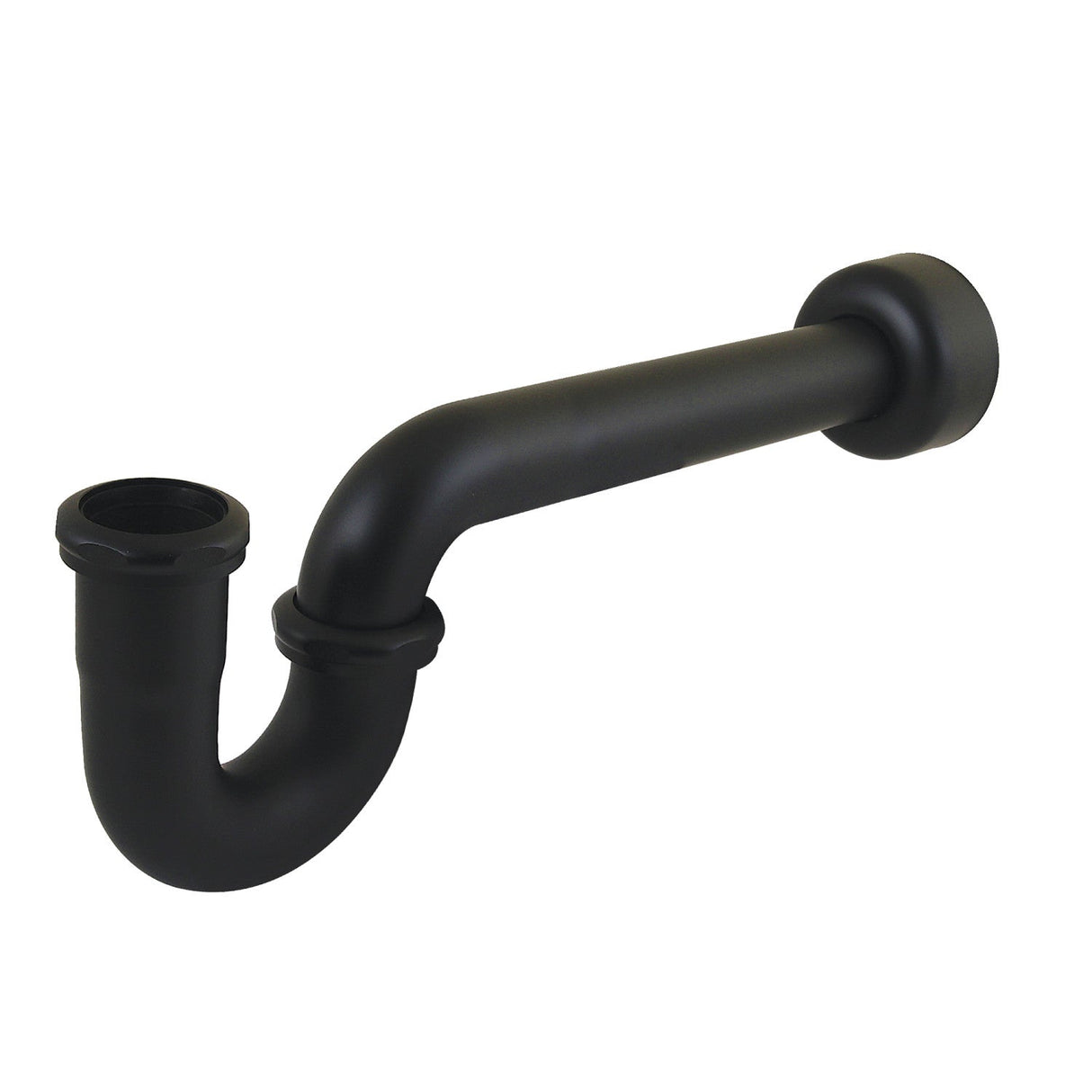 Trimscape CC4120MB 1-1/2 Inch Decor P-Trap with High Box Flange, 13-1/16 Inch Length, 18 Gauge, Matte Black