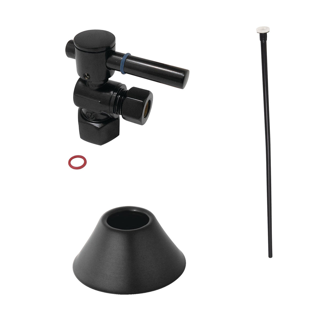 Trimscape CC43100DLTKF20 Contemporary Plumbing Toilet Trim Kit, Matte Black