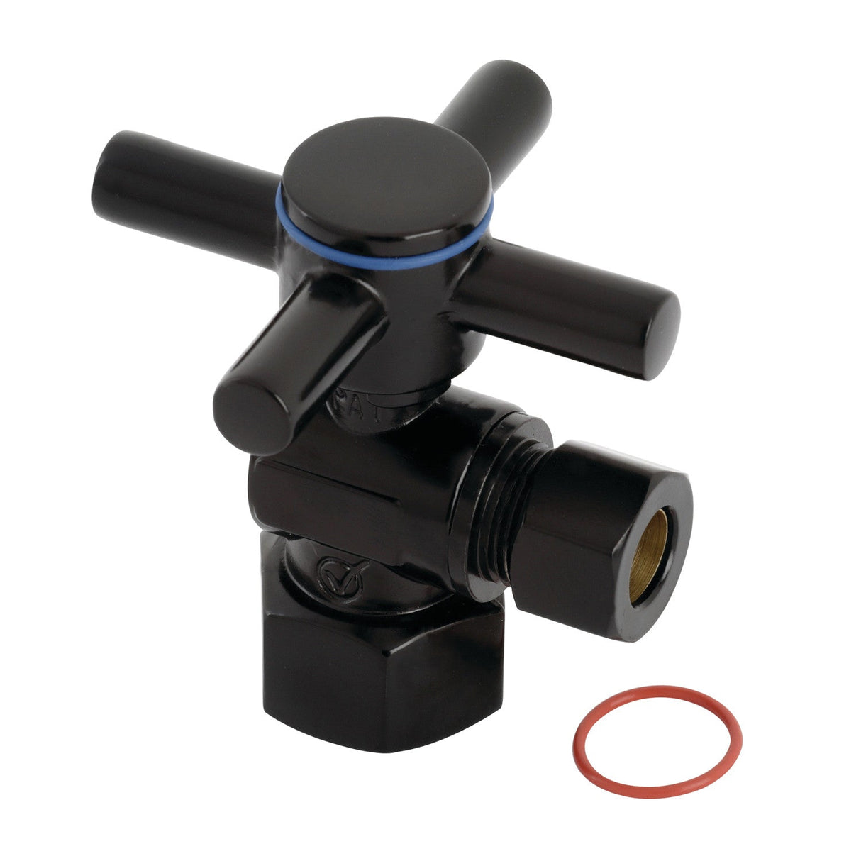 Concord CC43100DX 1/2-Inch FIP x 3/8-Inch OD Comp Quarter-Turn Angle Stop Valve, Matte Black