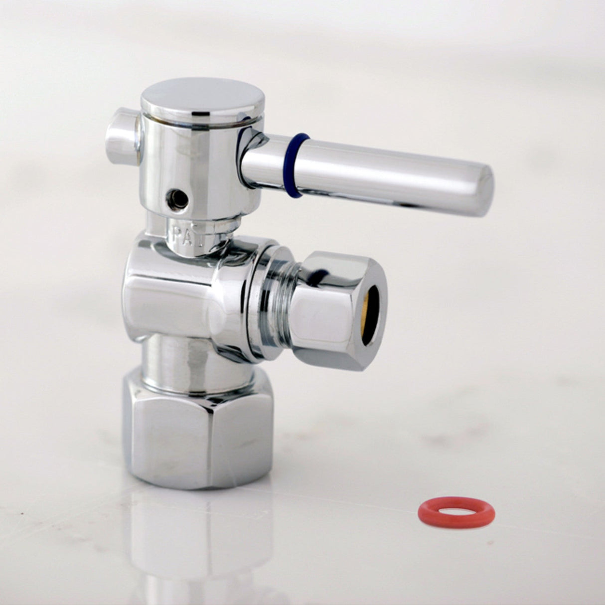 Concord CC43101DL 1/2-Inch FIP x 3/8-Inch OD Comp Quarter-Turn Angle Stop Valve, Polished Chrome