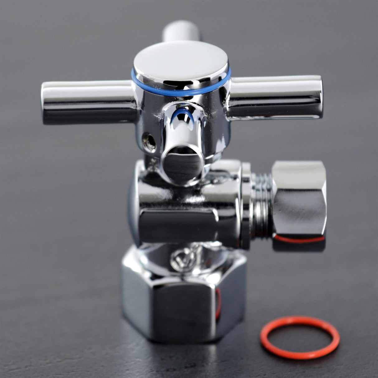 Concord CC43101DX 1/2-Inch FIP x 3/8-Inch OD Comp Quarter-Turn Angle Stop Valve, Polished Chrome