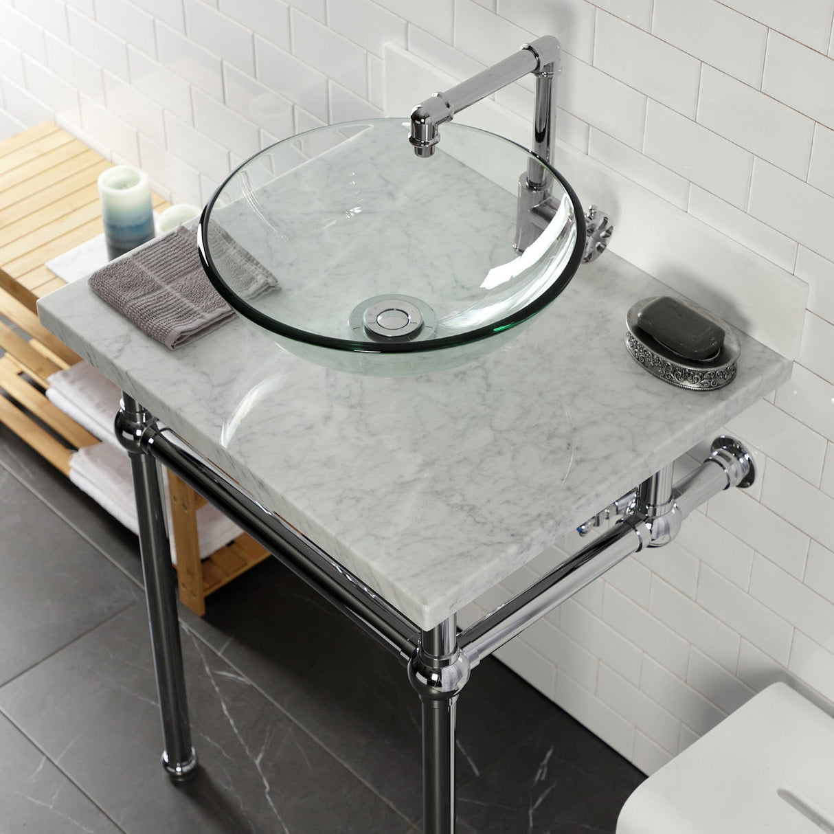 Trimscape CC43101VKB30 Traditional Plumbing Sink Trim Kit with P-Trap and Drain, Polished Chrome