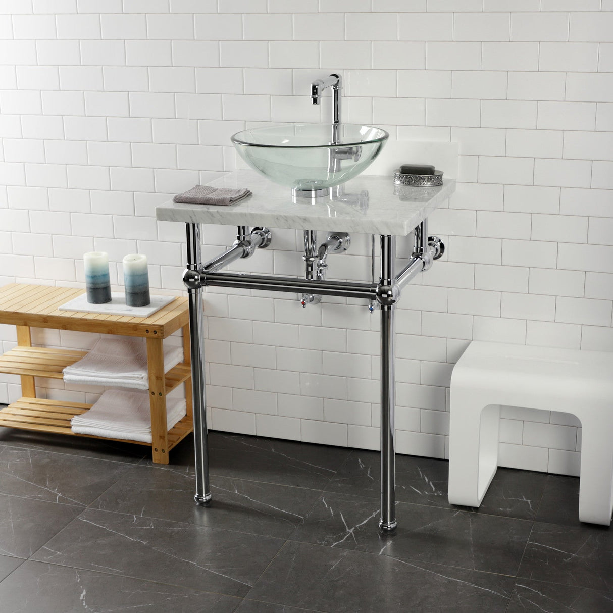 Trimscape CC43101VKB30 Traditional Plumbing Sink Trim Kit with P-Trap and Drain, Polished Chrome