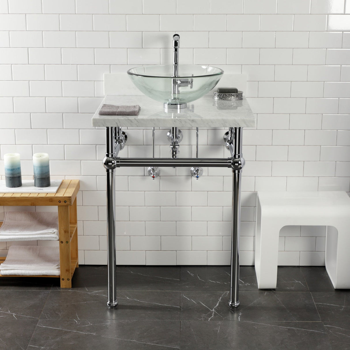 Trimscape CC43101VKB30 Traditional Plumbing Sink Trim Kit with P-Trap and Drain, Polished Chrome