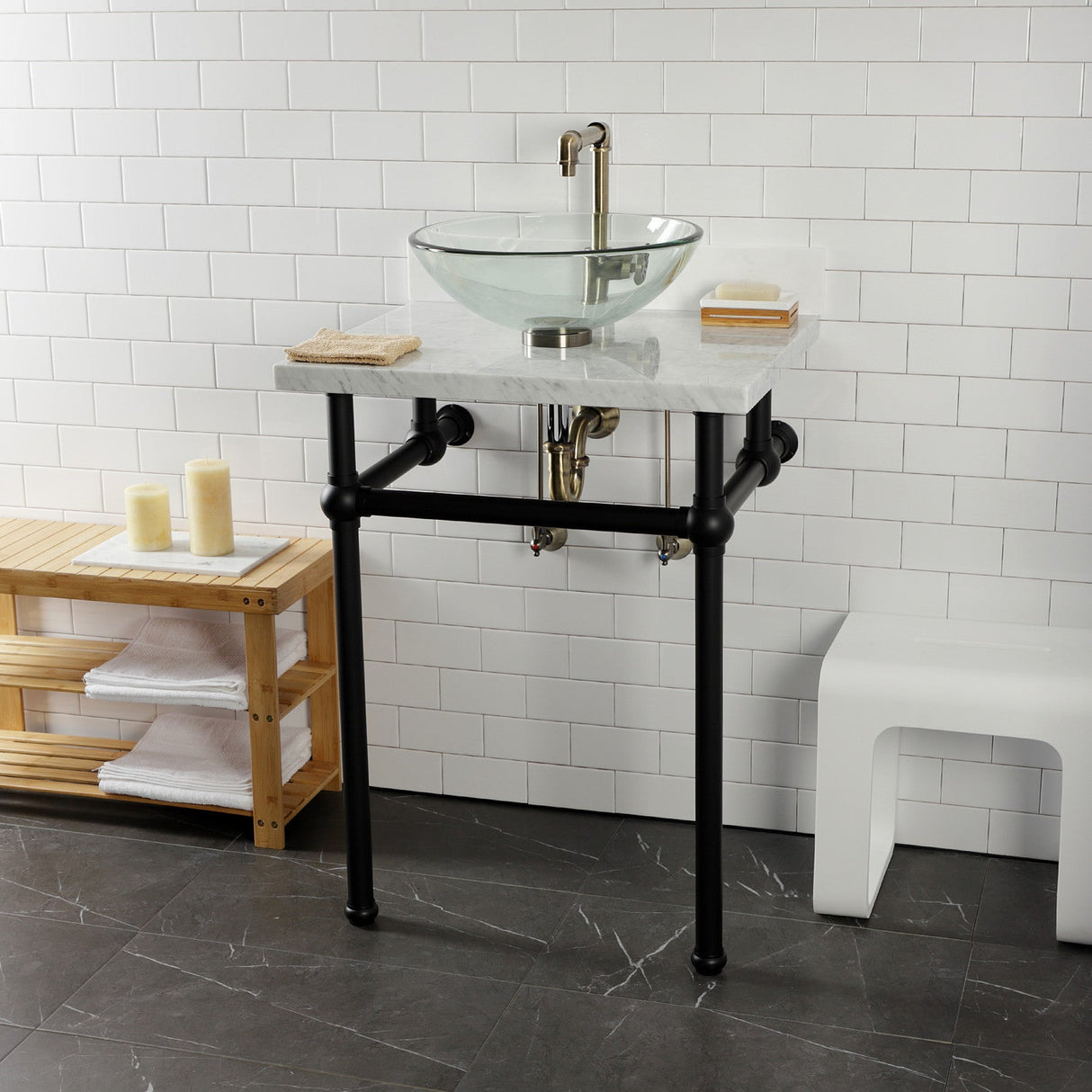 Trimscape CC43103VKB30 Traditional Plumbing Sink Trim Kit with P-Trap and Drain, Antique Brass