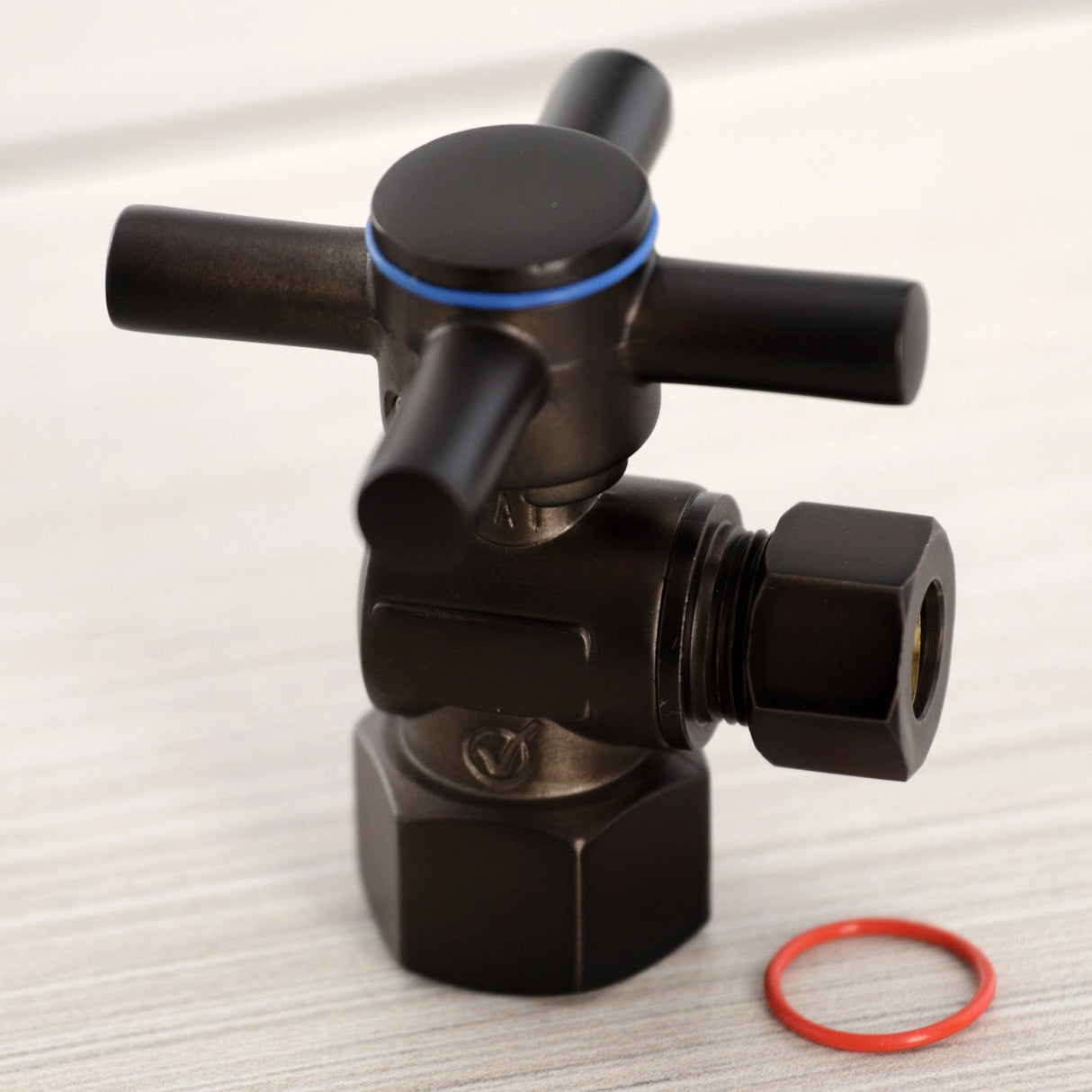 Concord CC43105DX 1/2-Inch FIP x 3/8-Inch OD Comp Quarter-Turn Angle Stop Valve, Oil Rubbed Bronze