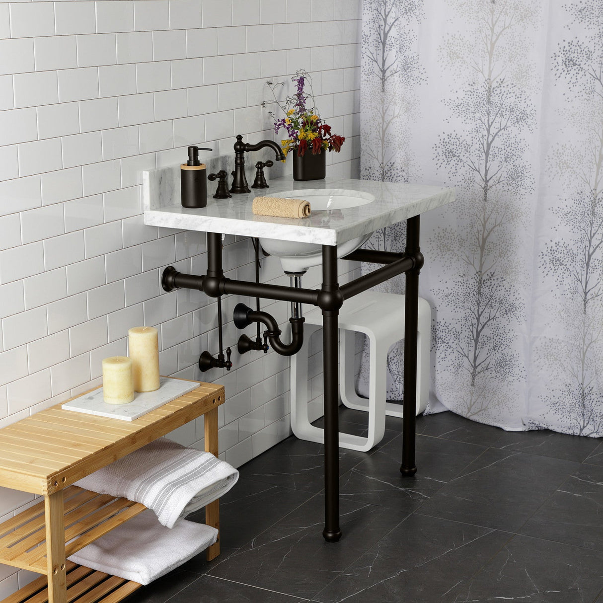 Trimscape CC43105LKB30 Traditional Plumbing Sink Trim Kit with P-Trap, Oil Rubbed Bronze