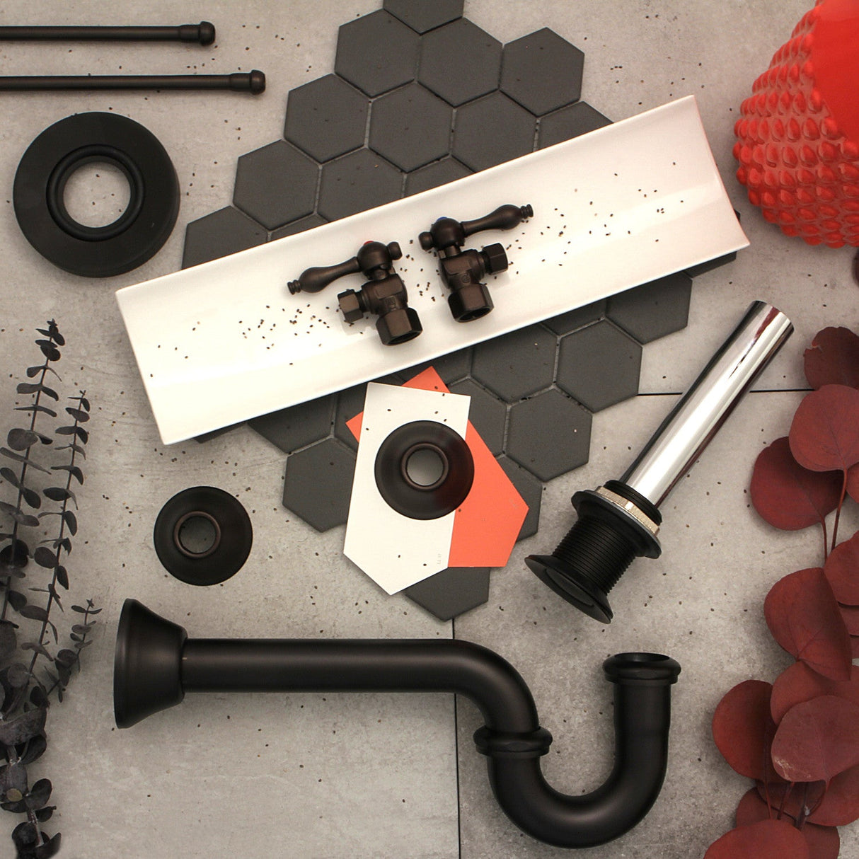 Trimscape CC43105VKB30 Traditional Plumbing Sink Trim Kit with P-Trap and Drain, Oil Rubbed Bronze