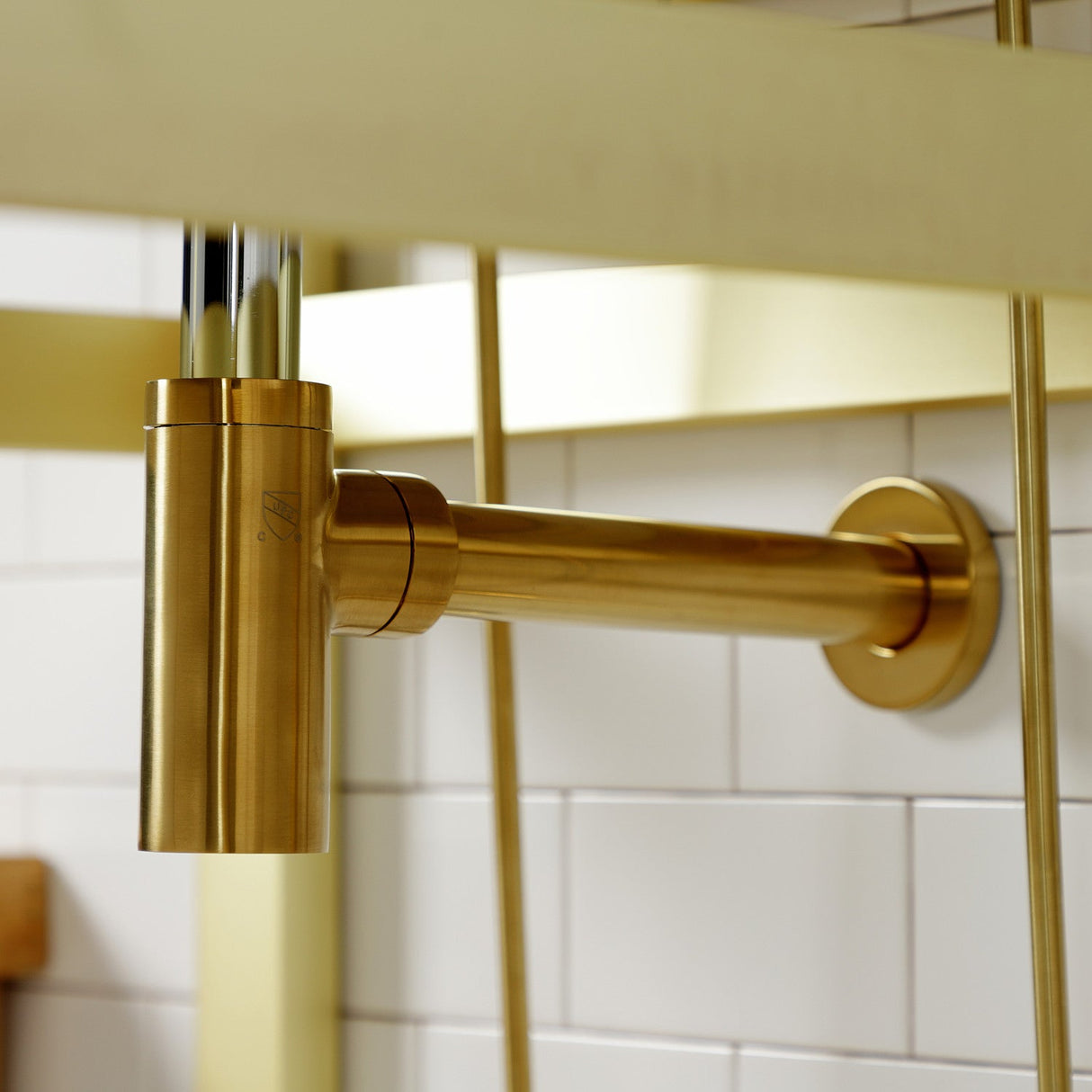 Trimscape CC43107DLLKB30 Contemporary Plumbing Sink Trim Kit with Bottle Trap, Brushed Brass