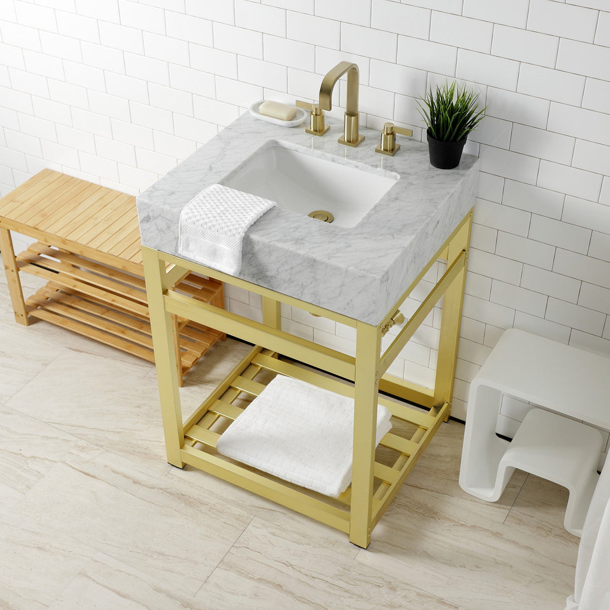 Trimscape CC43107DLLKB30 Contemporary Plumbing Sink Trim Kit with Bottle Trap, Brushed Brass