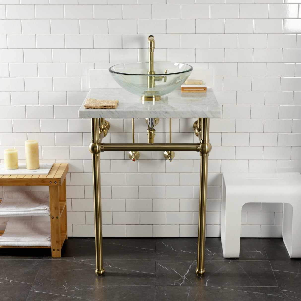 Trimscape CC43107VKB30 Traditional Plumbing Sink Trim Kit with P-Trap and Drain, Brushed Brass