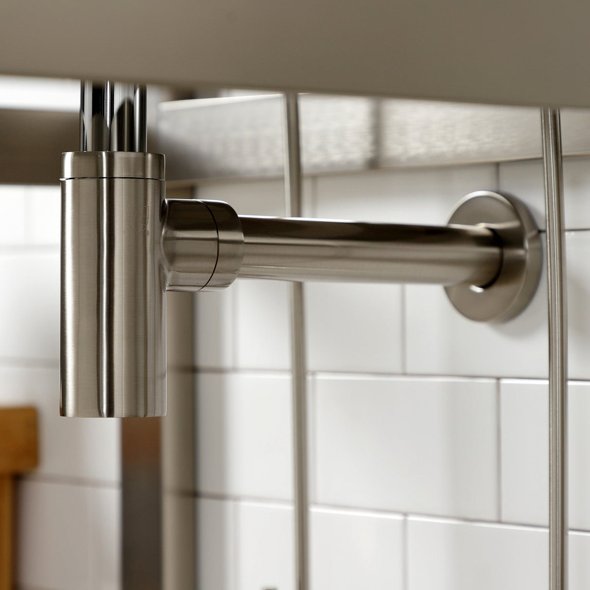 Trimscape CC43108DLLKB30 Contemporary Plumbing Sink Trim Kit with Bottle Trap, Brushed Nickel