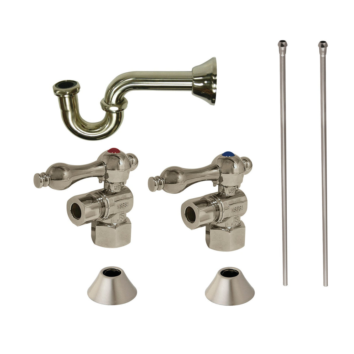 Trimscape CC43108LKB30 Traditional Plumbing Sink Trim Kit with P-Trap, Brushed Nickel