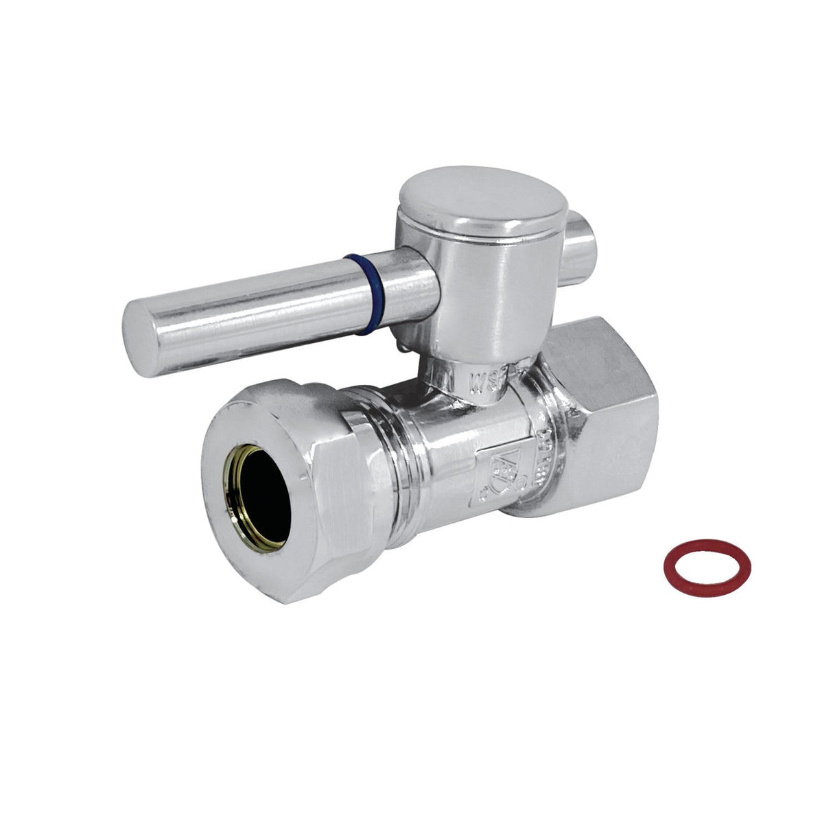 Concord CC44151DL 1/2-Inch FIP x 1/2 or 7/16-Inch Slip Joint Quarter-Turn Straight Stop Valve, Polished Chrome