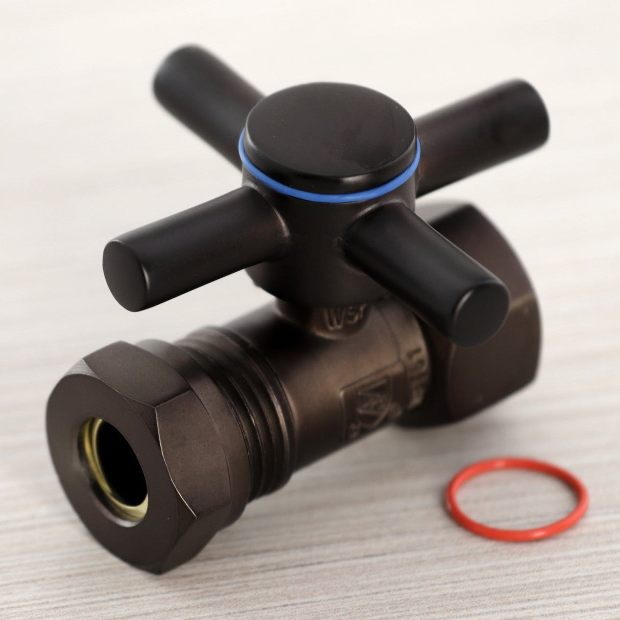 Concord CC44155DX 1/2-Inch FIP x 1/2 or 7/16-Inch Slip Joint Quarter-Turn Straight Stop Valve, Oil Rubbed Bronze