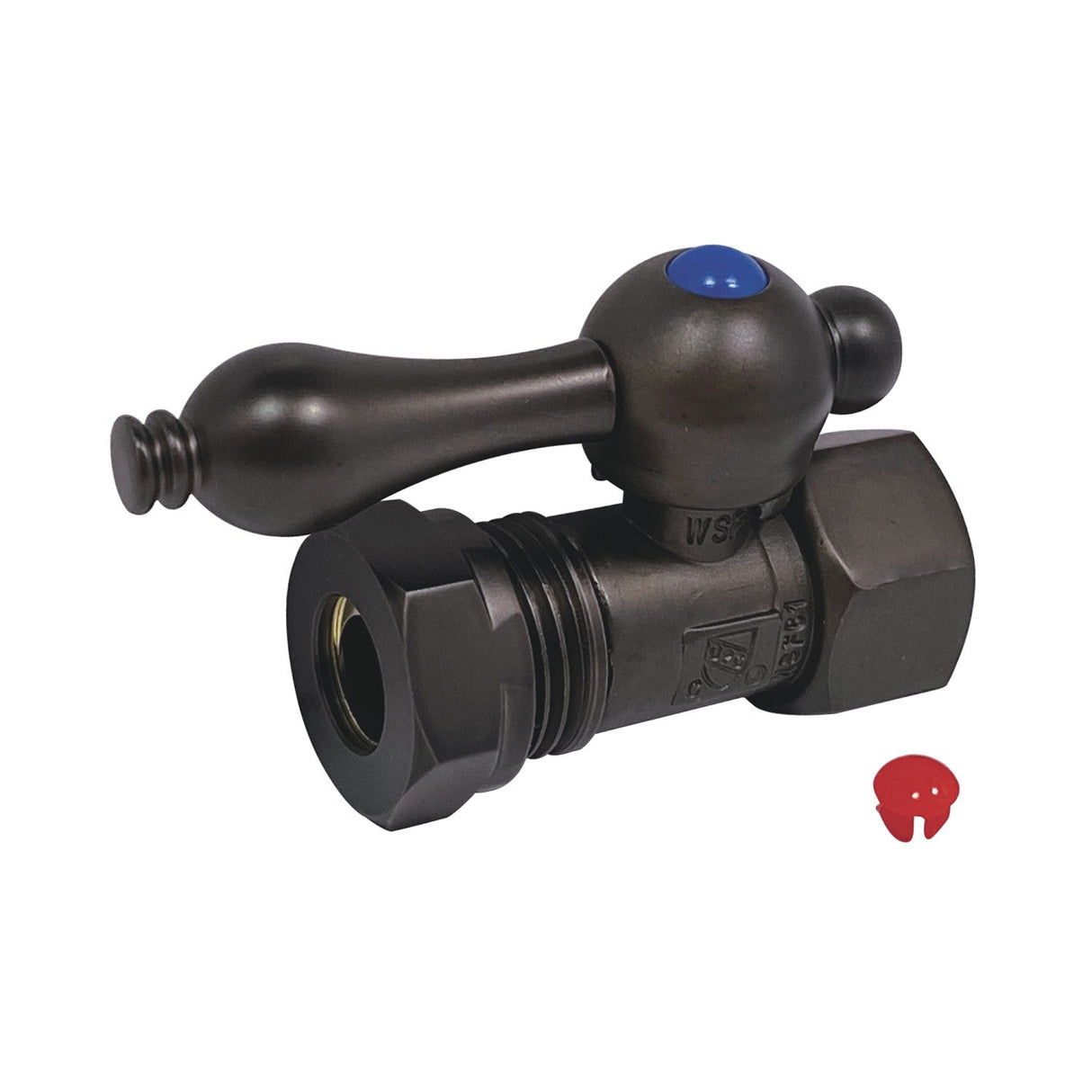 Vintage CC44155 1/2-Inch FIP x 1/2 or 7/16-Inch Slip Joint Quarter-Turn Straight Stop Valve, Oil Rubbed Bronze