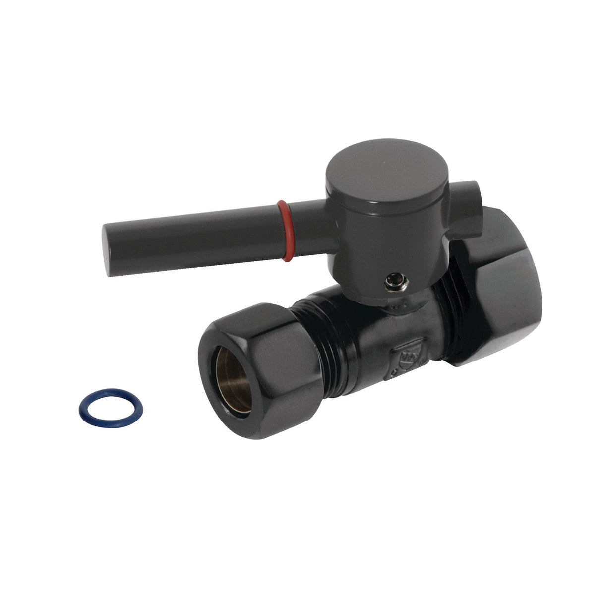 Concord CC44450DL 5/8-Inch OD Comp x 1/2-Inch OD Comp Quarter-Turn Straight Stop Valve, Matte Black