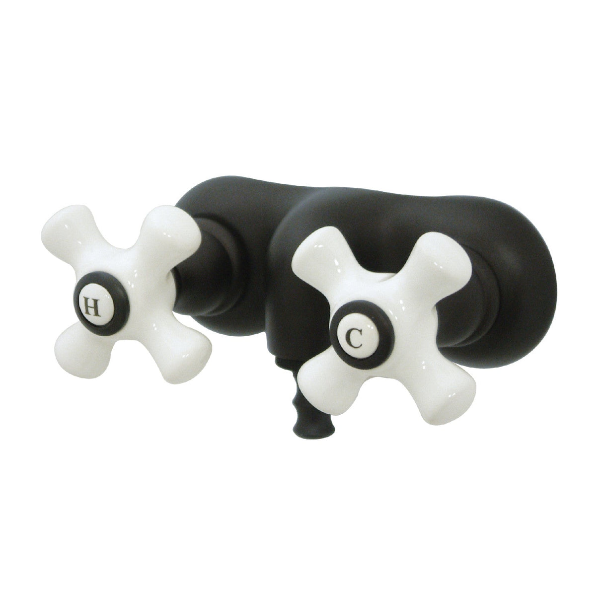 Vintage CC49T5 Two-Handle 2-Hole Tub Wall Mount Clawfoot Tub Faucet, Oil Rubbed Bronze