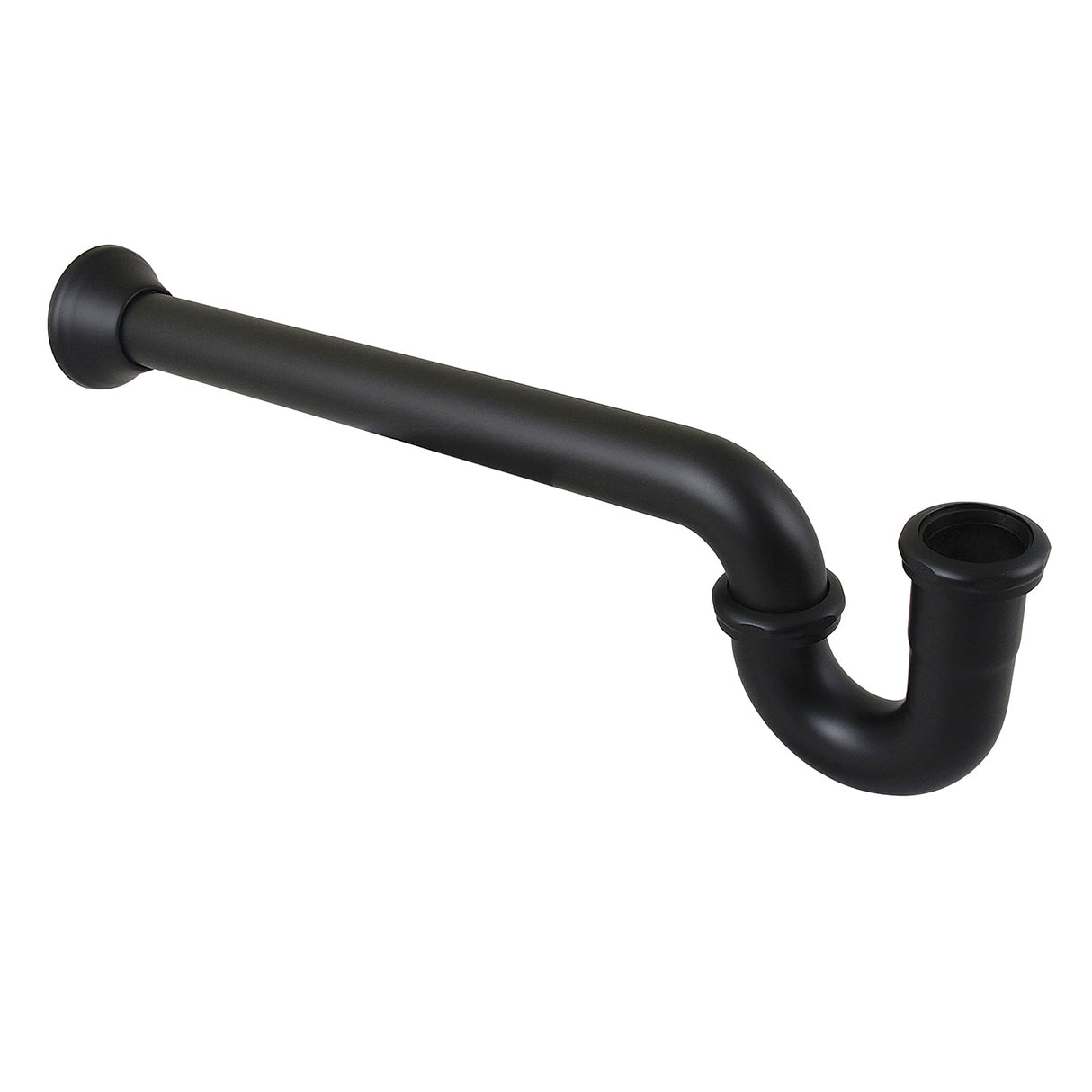 Vintage CC5120MB 1-1/2 Inch Decor P-Trap with Bell Flange, 19 Inch Length, 18 Gauge, Matte Black