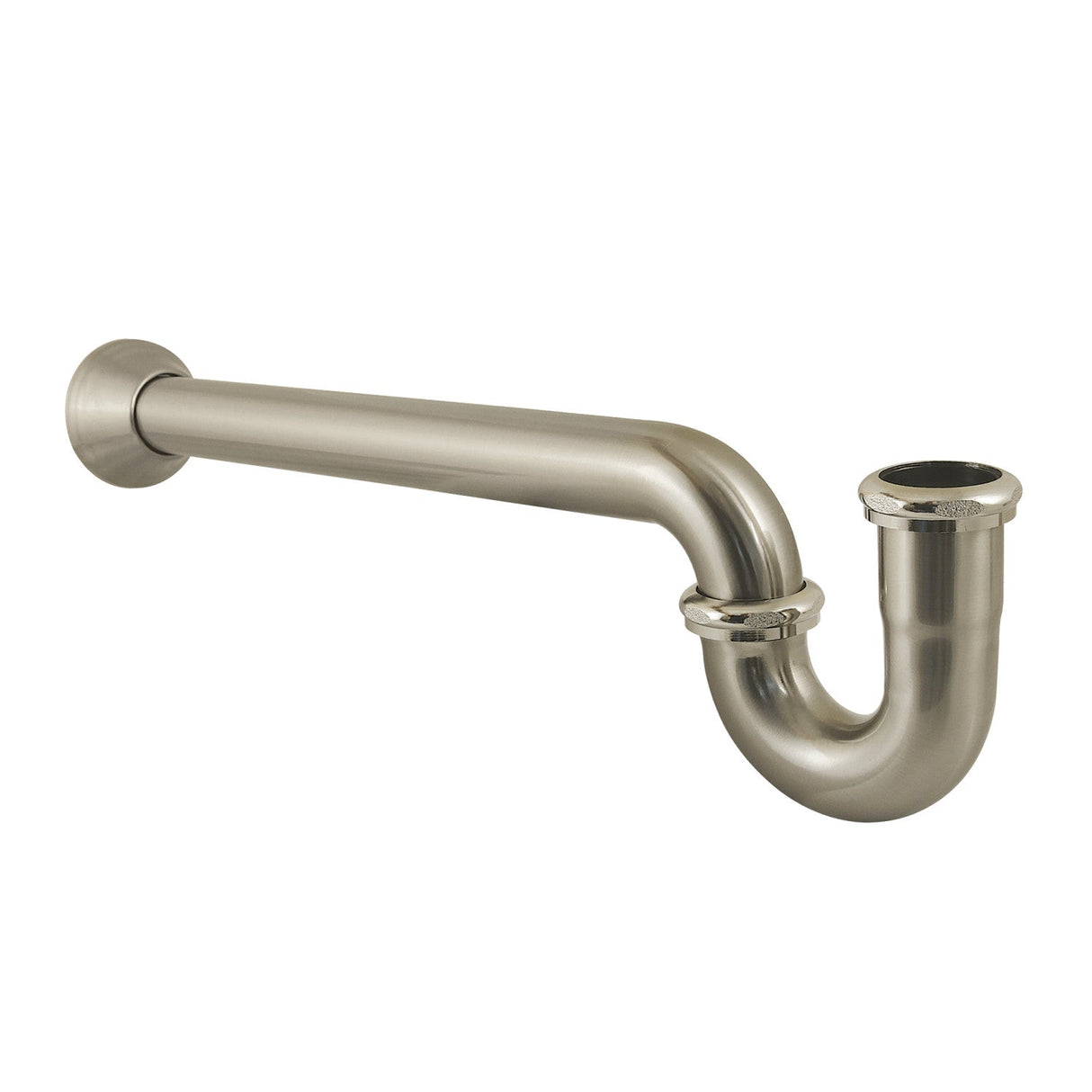 Vintage CC5248 1-1/4 (or 1-1/2) x 1-1/2 Inch Decor P-Trap with Bell Flange, 19 Inch Length, 18 Gauge, Brushed Nickel