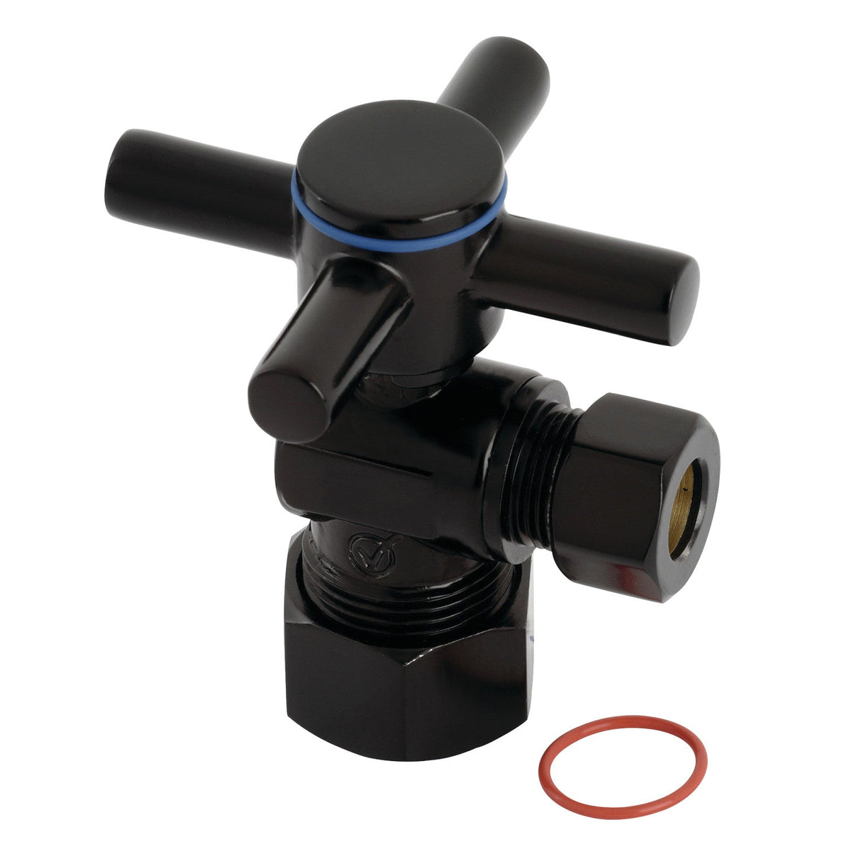 Concord CC53300DX 5/8-Inch OD Comp x 3/8-Inch OD Comp Quarter-Turn Angle Stop Valve, Matte Black