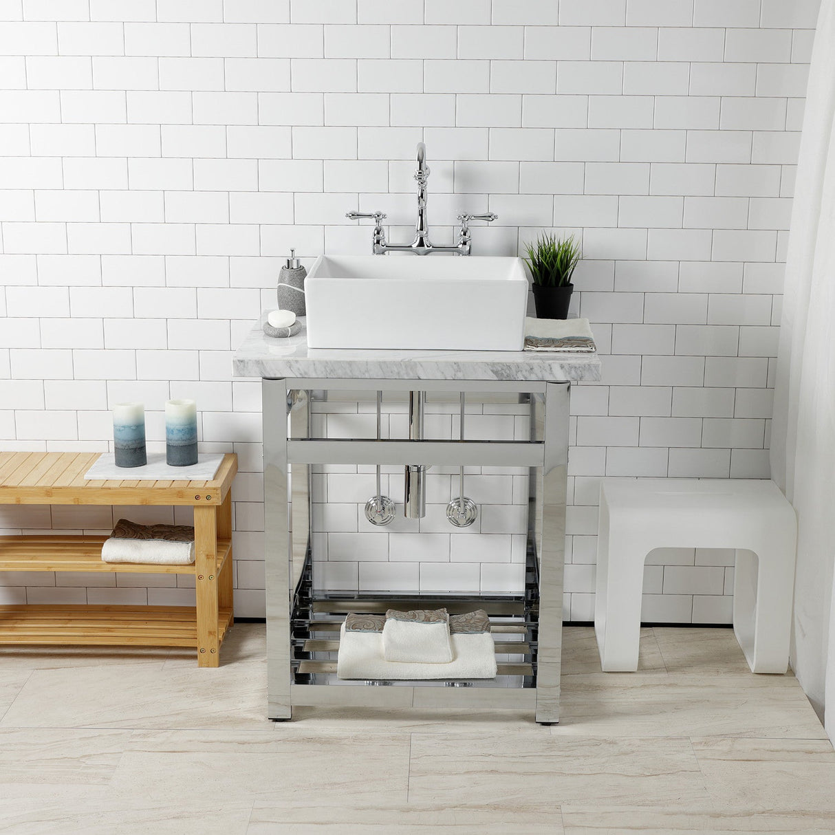 Trimscape CC53301DLTRMK1 Traditional Plumbing Sink Trim Kit with P-Trap and Drain (No Overflow), Polished Chrome