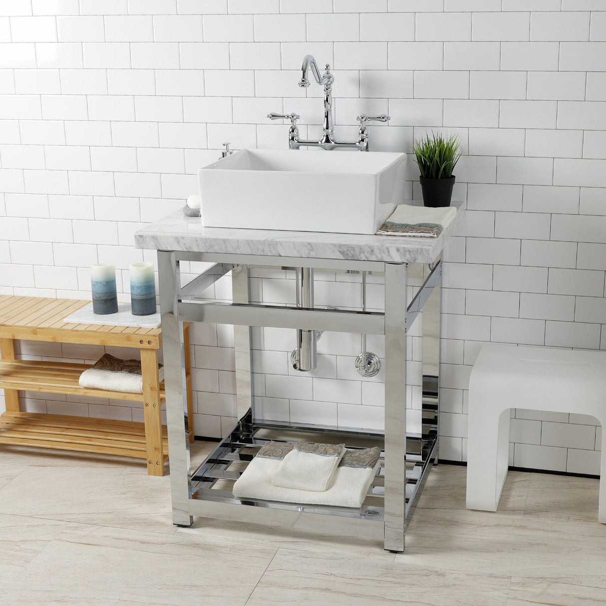 Trimscape CC53301DLTRMK2 Traditional Plumbing Sink Trim Kit with P-Trap and Overflow Drain, Polished Chrome