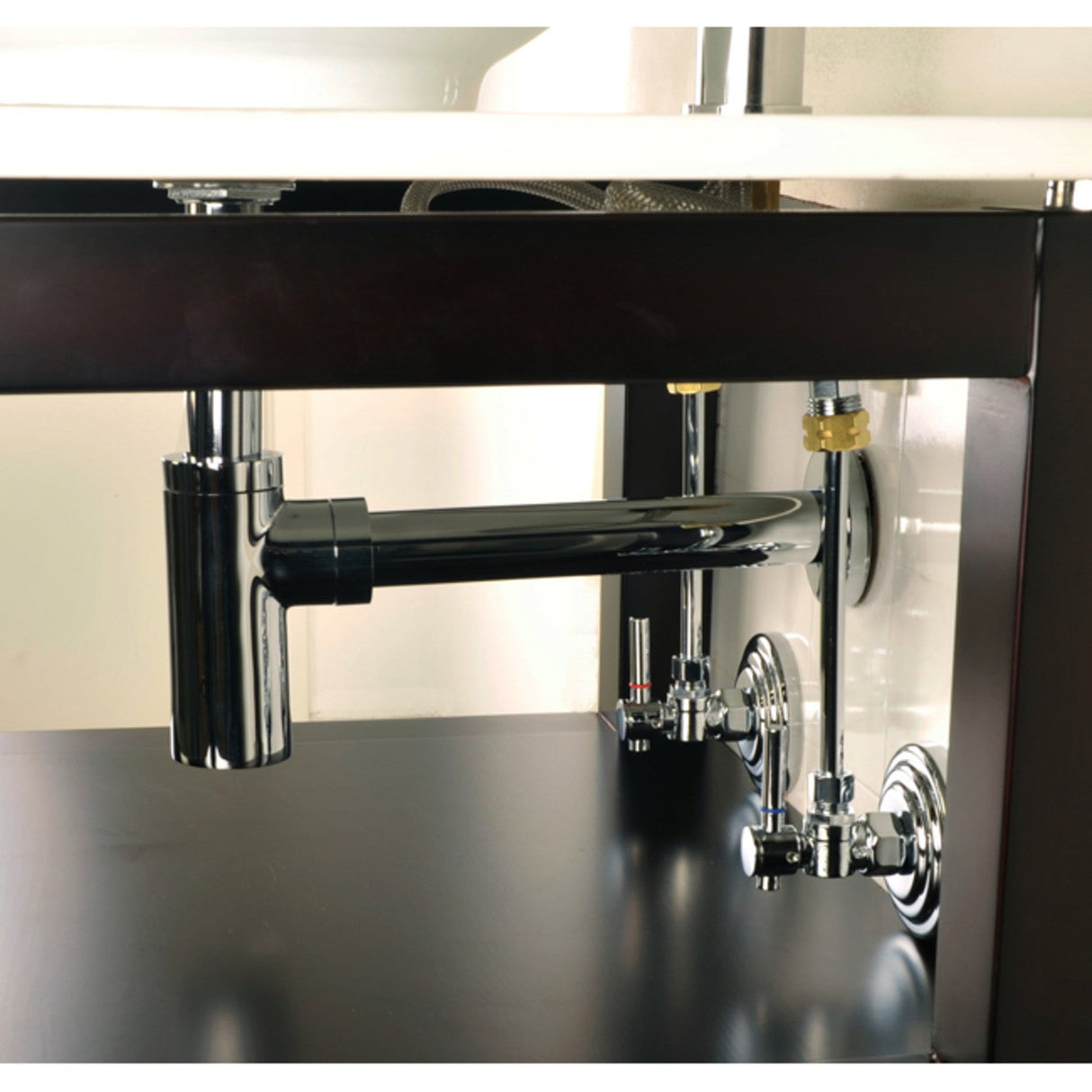 Trimscape CC53301DLTRMK2 Traditional Plumbing Sink Trim Kit with P-Trap and Overflow Drain, Polished Chrome