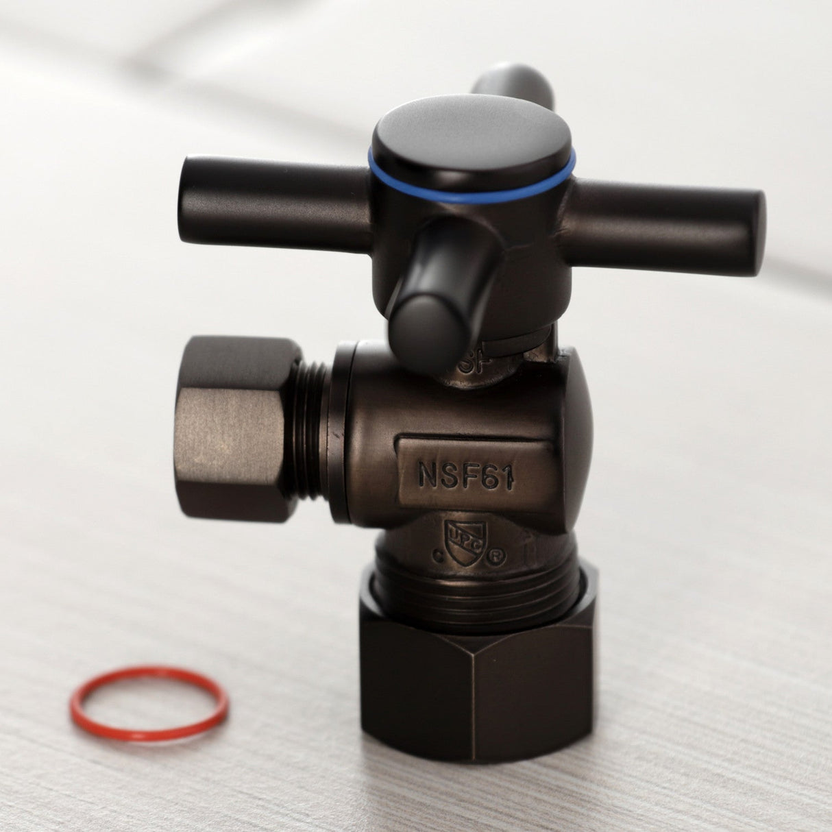 Concord CC53305DX 5/8-Inch OD Comp x 3/8-Inch OD Comp Quarter-Turn Angle Stop Valve, Oil Rubbed Bronze