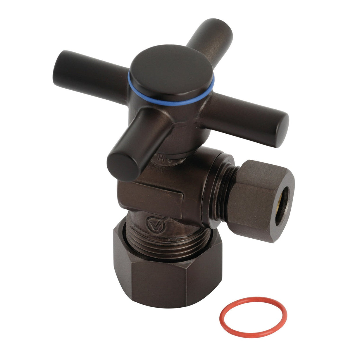 Concord CC53305DX 5/8-Inch OD Comp x 3/8-Inch OD Comp Quarter-Turn Angle Stop Valve, Oil Rubbed Bronze