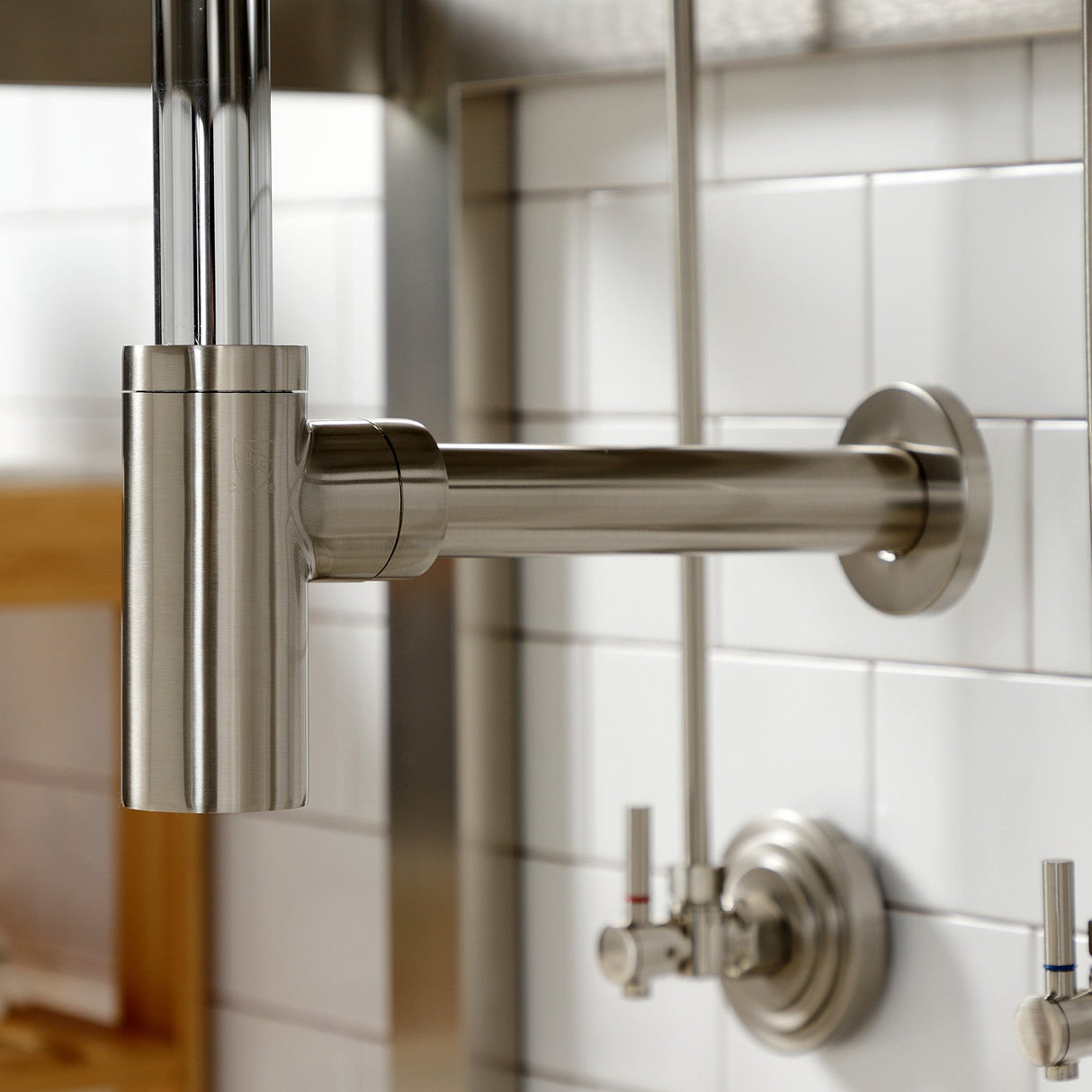 Trimscape CC53308DLTRMK2 Traditional Plumbing Sink Trim Kit with P-Trap and Overflow Drain, Brushed Nickel