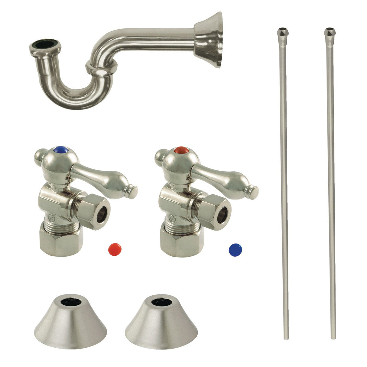 Trimscape CC53308LKB30 Traditional Plumbing Sink Trim Kit with P-Trap, Brushed Nickel