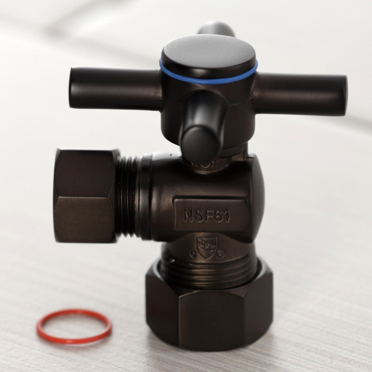 Concord CC54405DX 5/8-Inch OD Comp x 1/2-Inch OD Comp Quarter-Turn Angle Stop Valve, Oil Rubbed Bronze