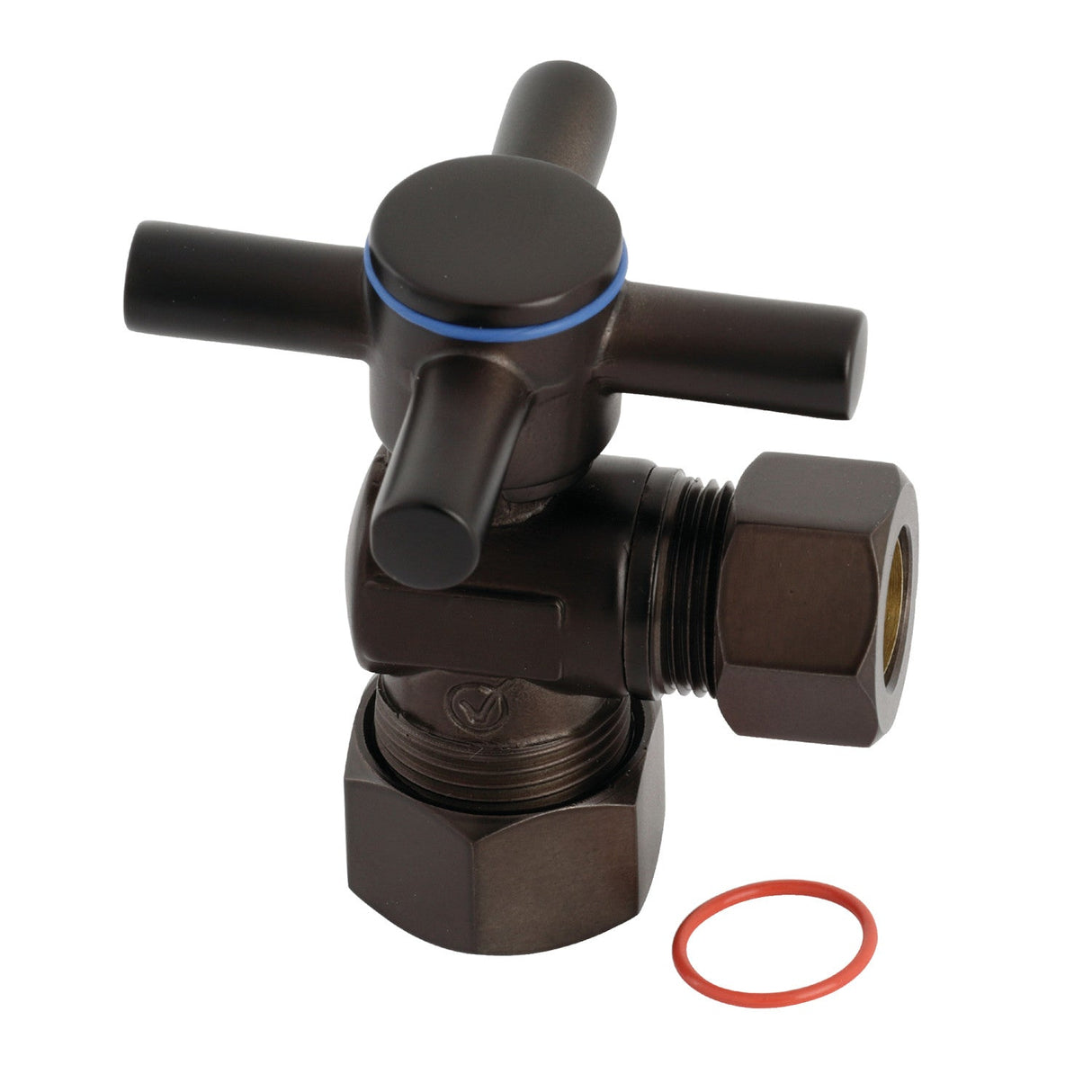 Concord CC54405DX 5/8-Inch OD Comp x 1/2-Inch OD Comp Quarter-Turn Angle Stop Valve, Oil Rubbed Bronze