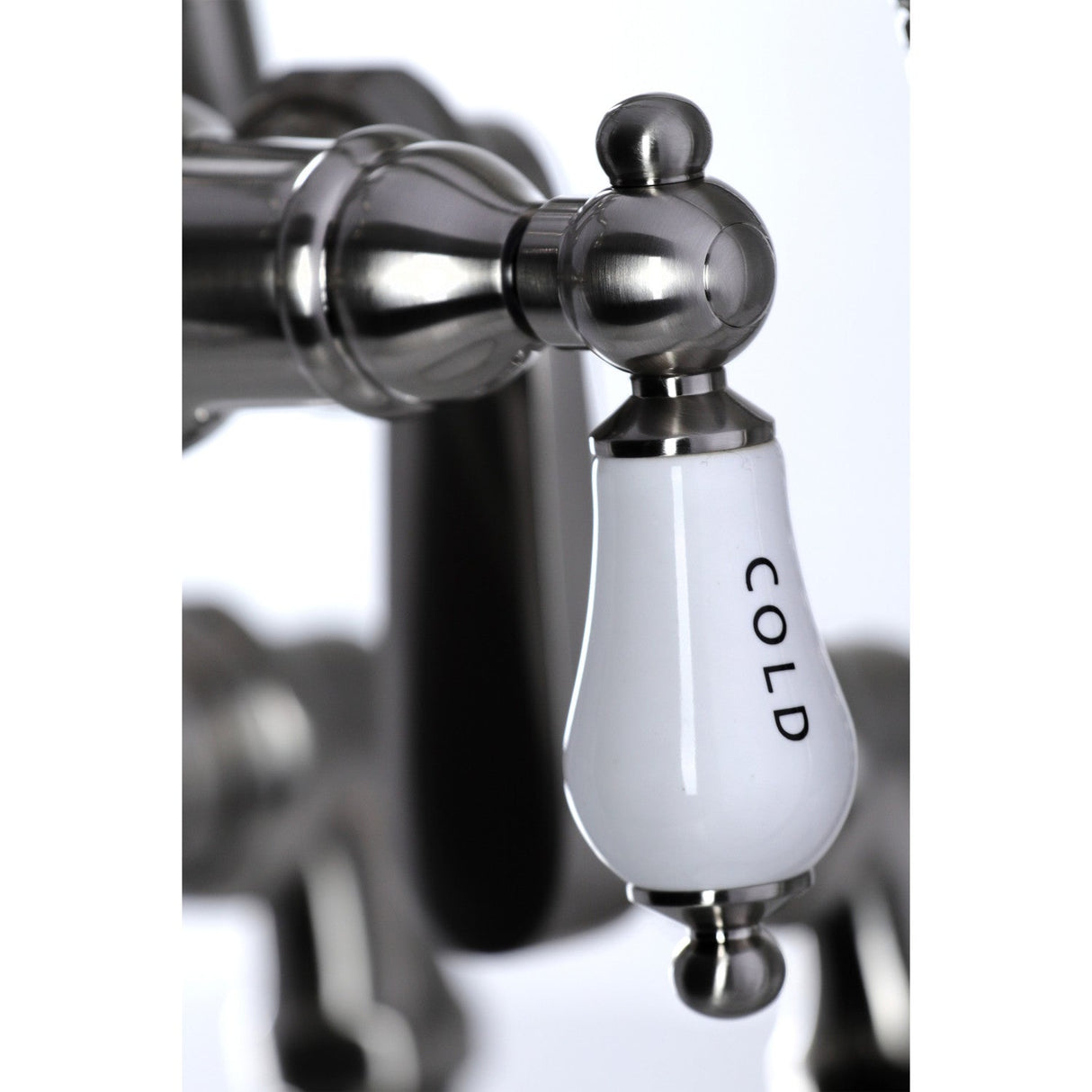 Vintage CC6017T8 Three-Handle 2-Hole Deck Mount Clawfoot Tub Faucet with Hand Shower, Brushed Nickel