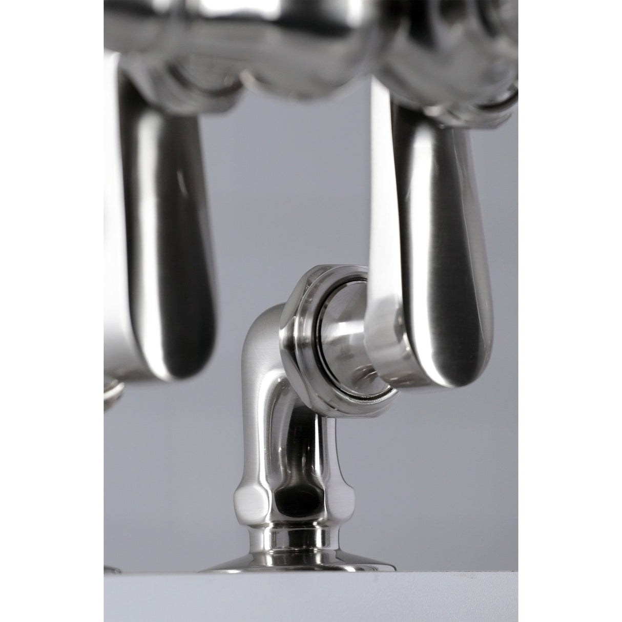 Vintage CC6017T8 Three-Handle 2-Hole Deck Mount Clawfoot Tub Faucet with Hand Shower, Brushed Nickel