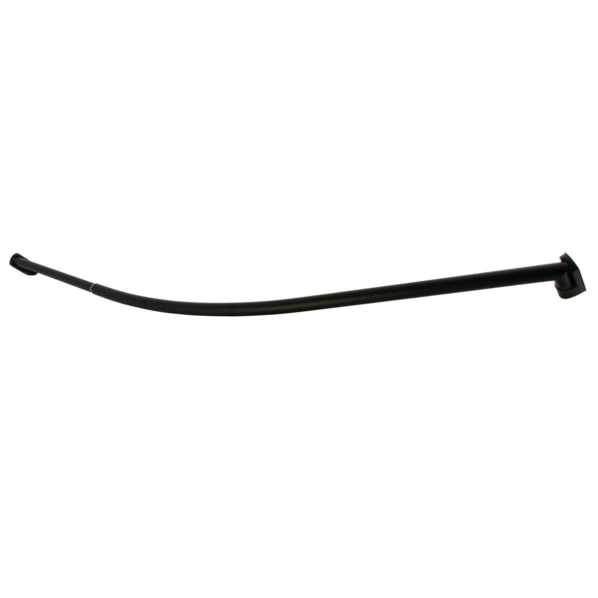 Edenscape CC6720 60-Inch-72-Inch Stainless Steel Adjustable Single Curved Shower Curtain Rod, Matte Black