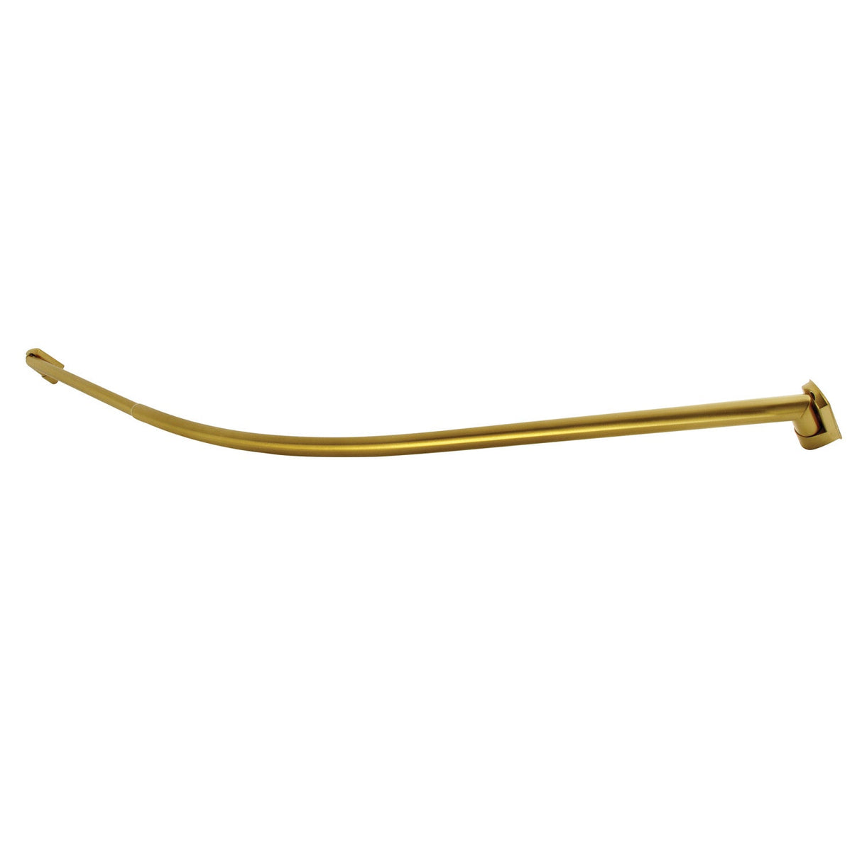 Edenscape CC6727 60-Inch-72-Inch Stainless Steel Adjustable Single Curved Shower Curtain Rod, Brushed Brass