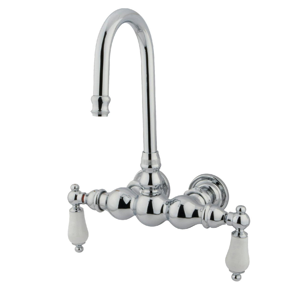 Vintage CC6T1 Two-Handle 2-Hole Tub Wall Mount Clawfoot Tub Faucet, Polished Chrome