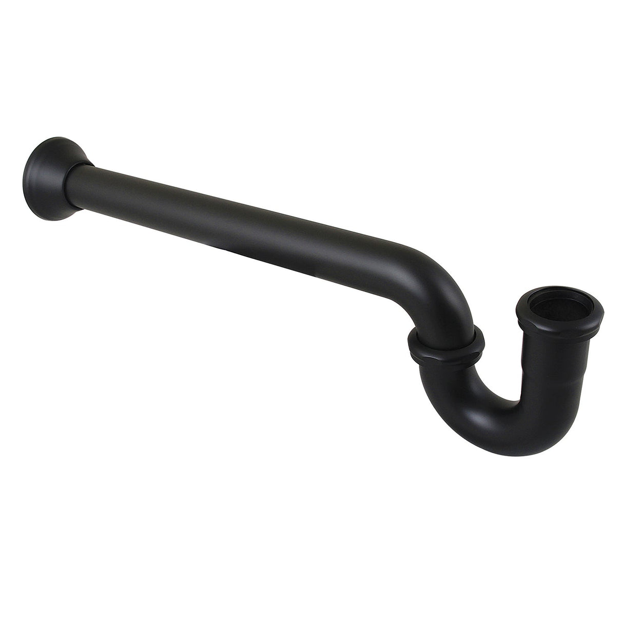 Vintage CC7120MB 1-1/2 Inch Decor P-Trap with Bell Flange, 24 Inch Length, 18 Gauge, Matte Black