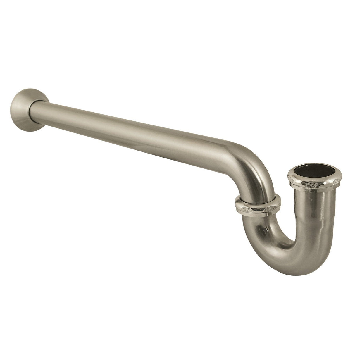 Vintage CC7128 1-1/2 Inch Decor P-Trap with Bell Flange, 24 Inch Length, 18 Gauge, Brushed Nickel