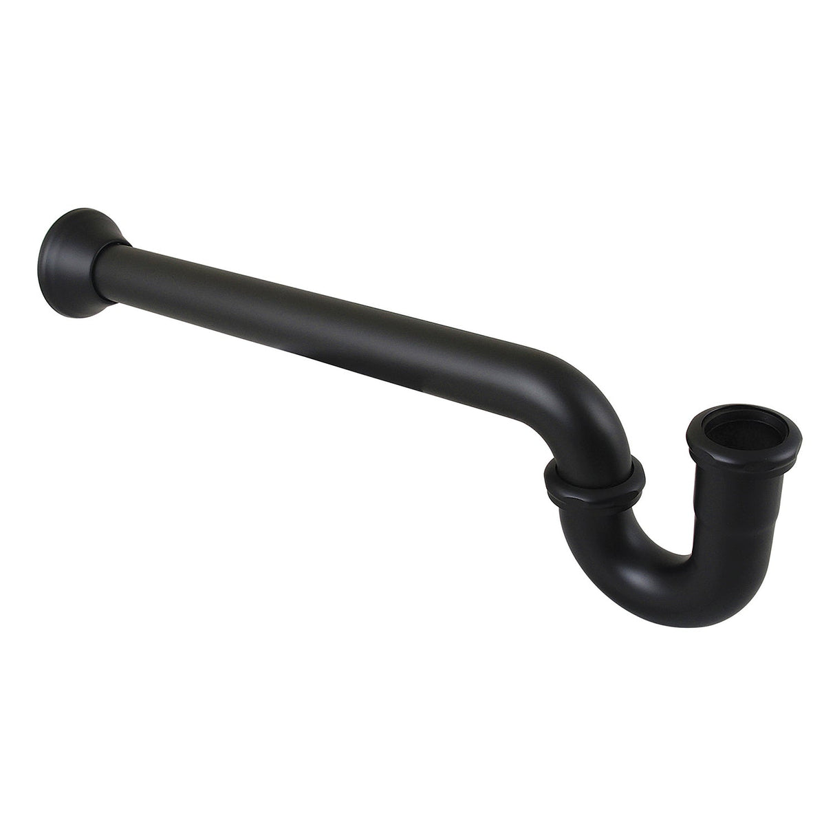 Vintage CC7180MB 1-1/4 Inch Decor P-Trap with Bell Flange, 18 Inch Length, 18 Gauge, Matte Black