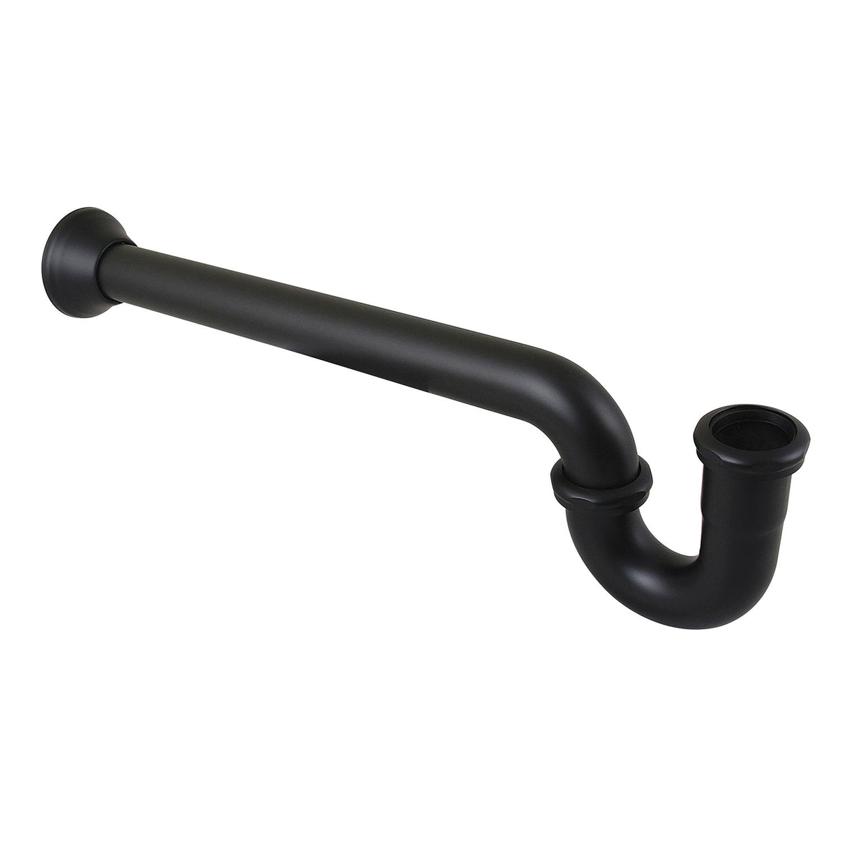 Vintage CC7240MB 1-1/4 (or 1-1/2) x 1-1/2 Inch Decor P-Trap with Bell Flange, 24 Inch Length, 18 Gauge, Matte Black