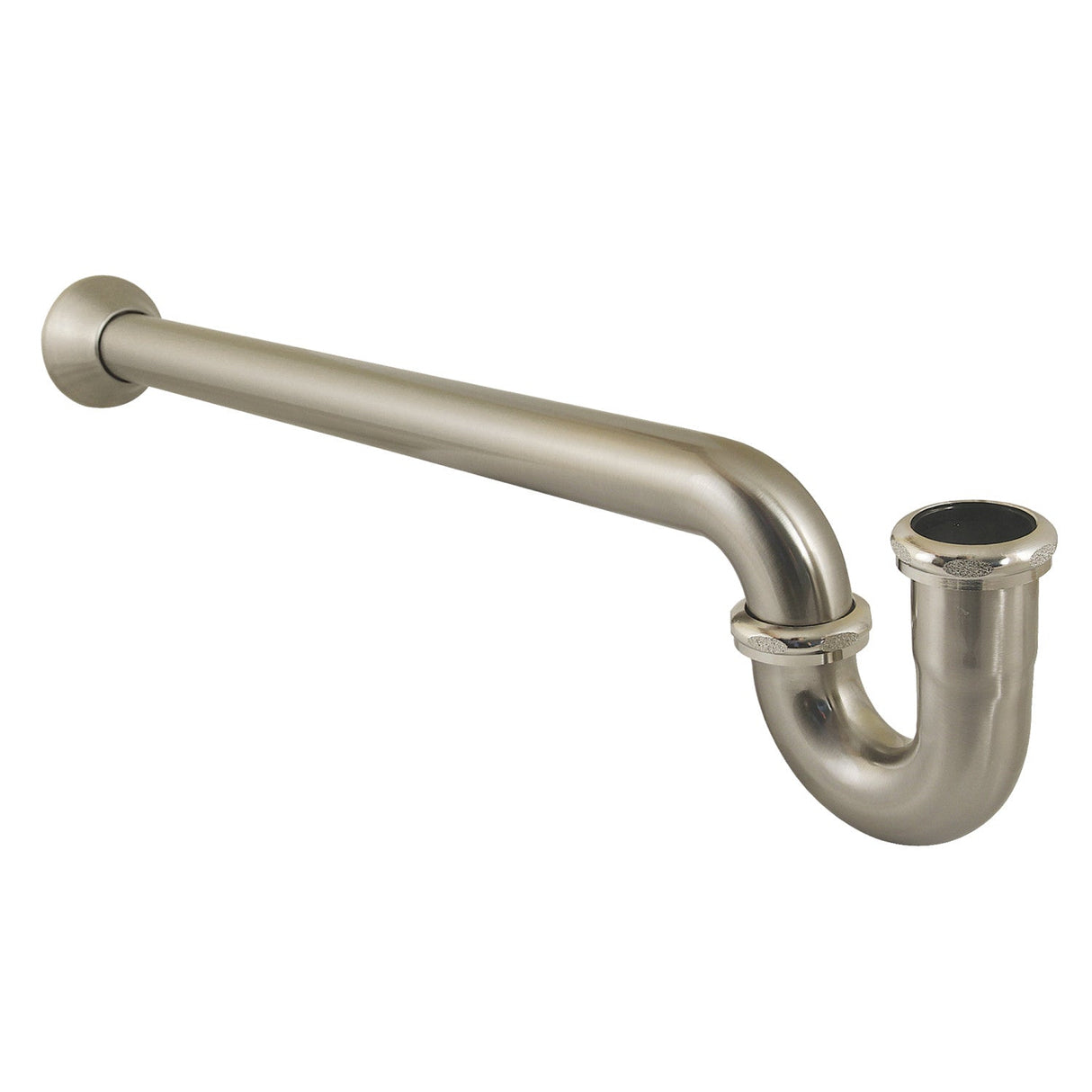 Vintage CC7248 1-1/4 (or 1-1/2) x 1-1/2 Inch Decor P-Trap with Bell Flange, 24 Inch Length, 18 Gauge, Brushed Nickel