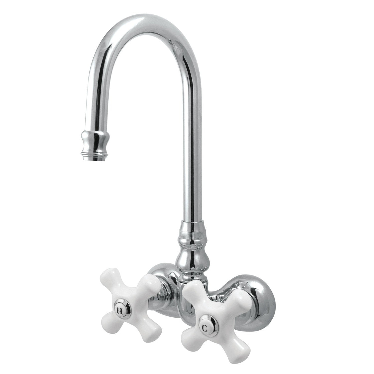 Vintage CC80T1 Two-Handle 2-Hole Tub Wall Mount Clawfoot Tub Faucet, Polished Chrome