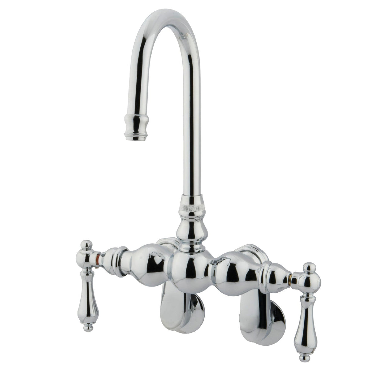 Vintage CC82T1 Two-Handle 2-Hole Tub Wall Mount Clawfoot Tub Faucet, Polished Chrome