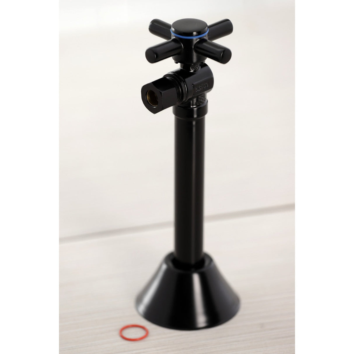 Concord CC83200DX 1/2-Inch Sweat x 3/8-Inch OD Comp Quarter-Turn Angle Stop Valve, Matte Black