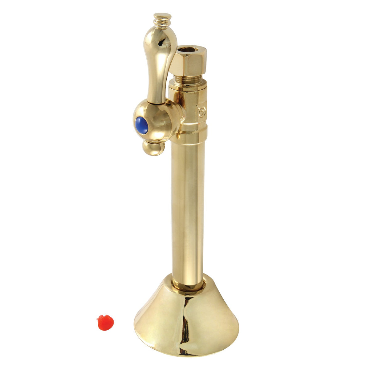 Vintage CC83252 1/2-Inch Sweat x 3/8-Inch OD Comp Quarter-Turn Straight Stop Valve, Polished Brass