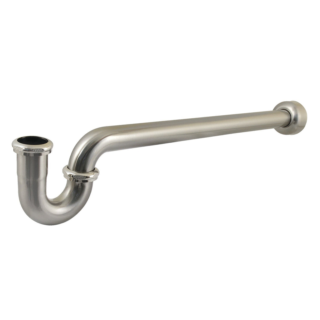 Trimscape CC9128 1-1/2 Inch Decor P-Trap with High Box Flange, 24 Inch Length, 18 Gauge, Brushed Nickel